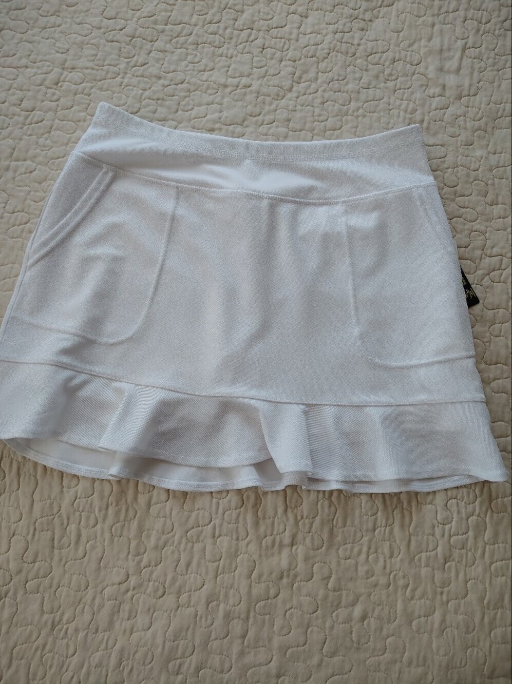 Nanette Lepore White Athletic Skirt with Branded Tag Size M.